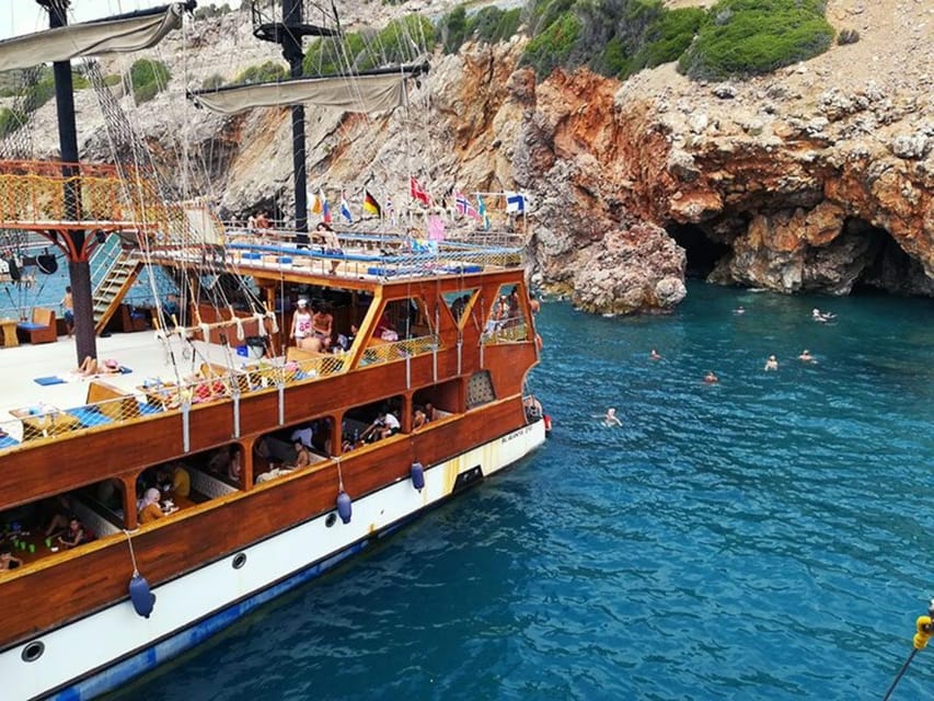 Alanya: Catamaran Boat Tour with Snorkeling with Lunch - Lunch on Board: Chicken, Pasta, Salad, and Soft Drinks