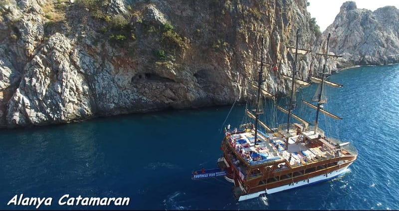 Alanya: Catamaran Boat Trip with Swimming Stops incl Lunch - Pirates, Lovers, and Phosphorus Caves: The Water-First Part of the Day