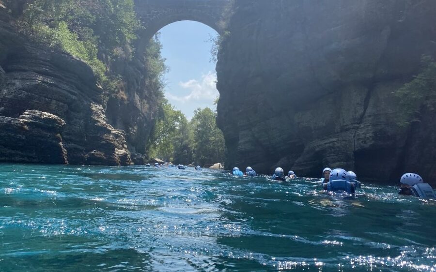 Alanya/City of Side: Canyoning, Rafting and Ziplining Tour - Where the day starts: pickup, gear, and getting to the canyon
