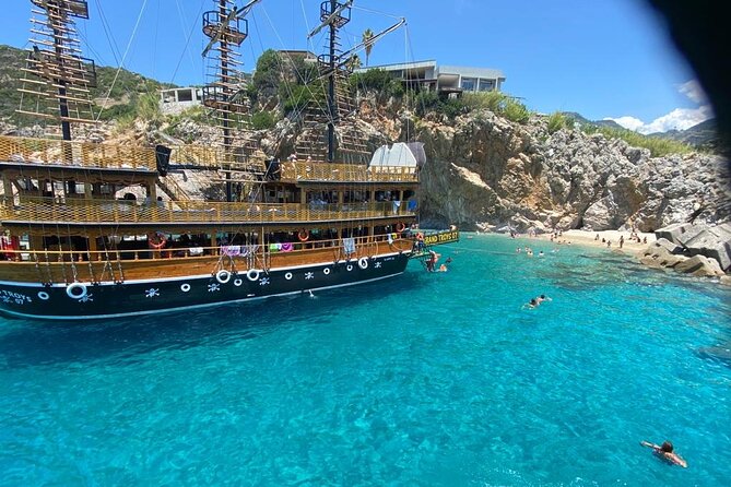 Alanya Grand Pirate Boat Tour with Lunch, Soft Drinks & Transfer - Kleopatra Plajı: lunch, unlimited soft drinks, and the foam party