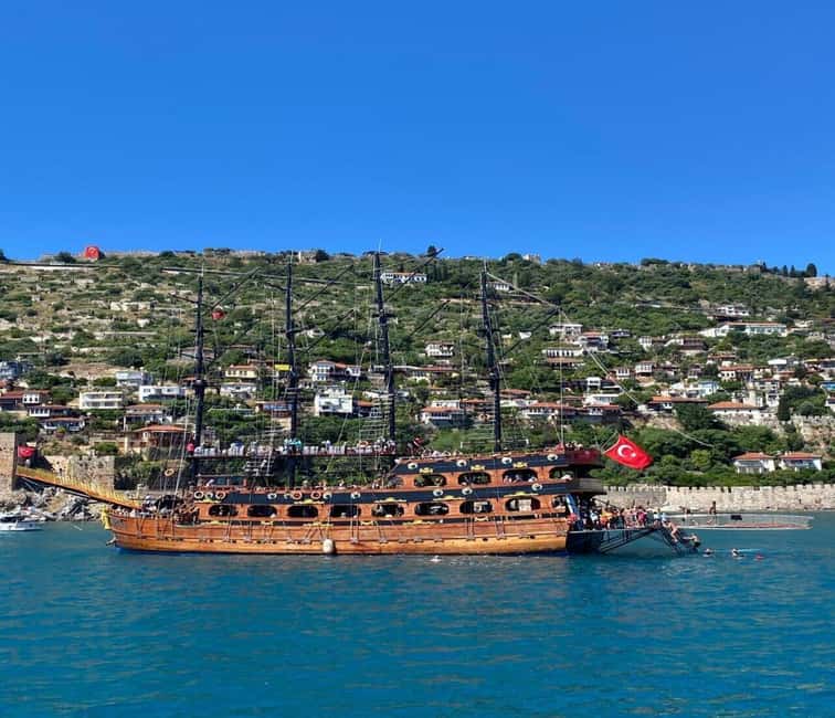 Alanya: Luxury Pirate Boat with Lunch & Unlimited Drinks - Boarding and Getting There From Central Alanya