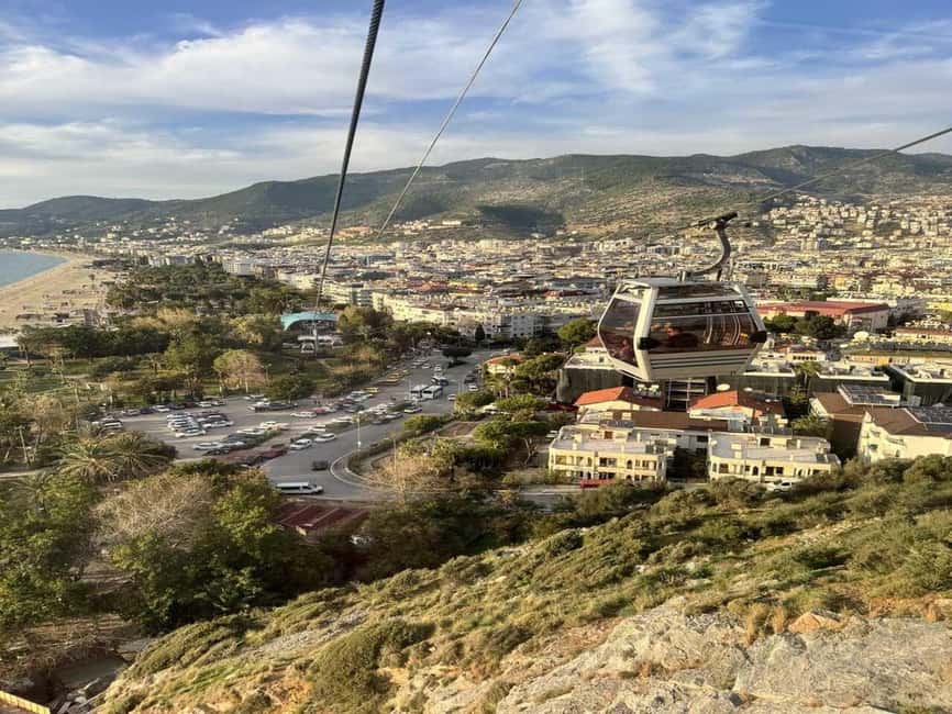 Alanya Night City Tour: Castle, Cleopatra Beach & Cable Car - Cable car up to Alanya Castle, then walking with purpose