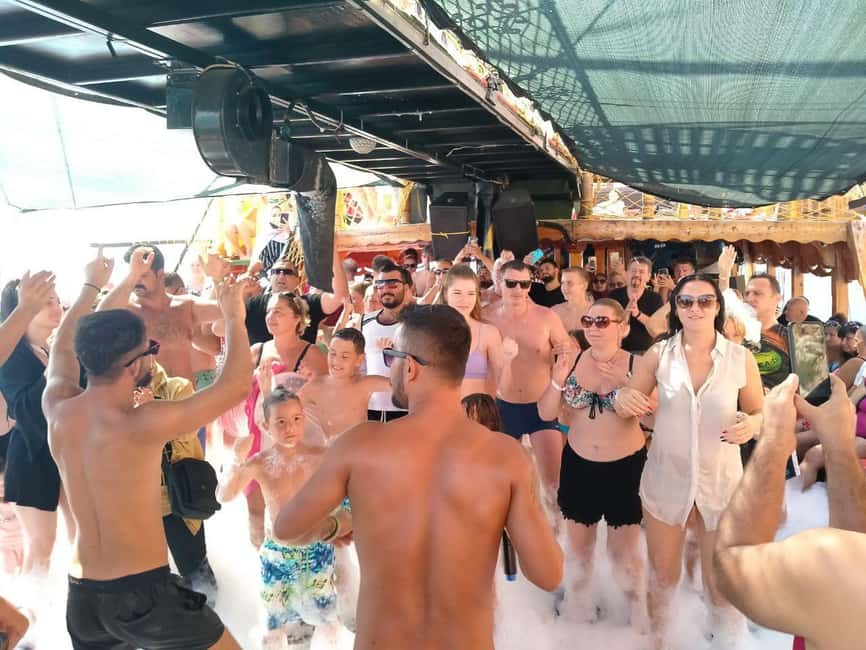 Alanya Pirate Boat: Lunch, Disco & Foam Party Included - Sea Caves Photo Stops: Lovers, Maiden, and Pirate Cave