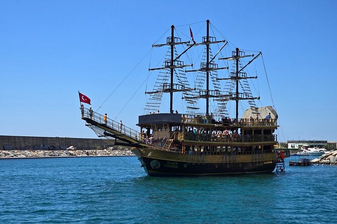 Alanya Pirate Boat Trip with Lunch & Free Soft Drinks - Coast Views From the Water: Old Shipyard, Red Tower, Castle Walls