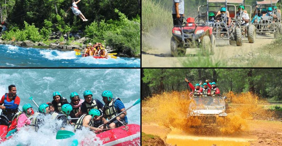 Alanya: Rafting, Zipline, Quad, Buggy, Jeep Tour with Lunch - Zipline across the river, what the ride really feels like