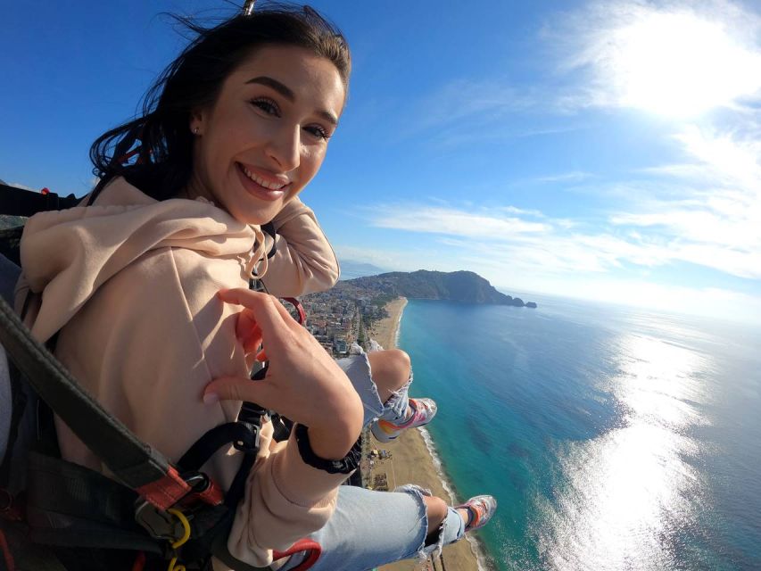 Alanya: Tandem Paragliding with Hotel Pickup - Tandem Paragliding in Alanya: Cleopatra Bay From Above