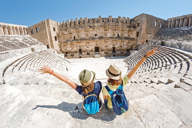 Alanya to Aspendos, Kursunlu Waterfalls and City of Side Tour - Kursunlu Waterfalls: A Short, Ticketed Break From the Heat