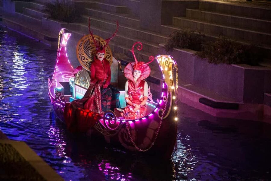 Antalya,Alanya,Side,Kemer Land Of Legends Night Show - Night Show in motion: lasers, water, music, and the Boat Parade