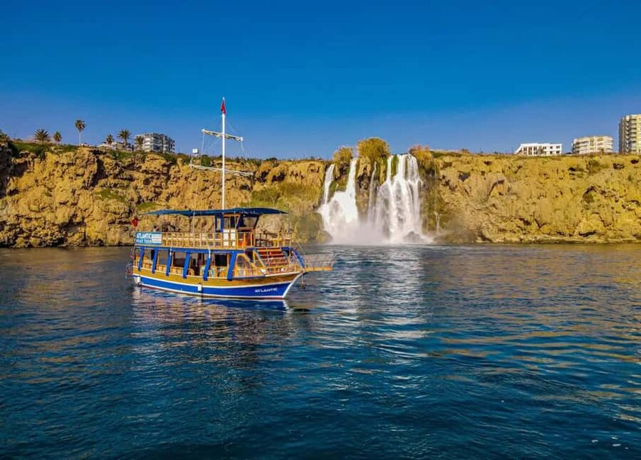 Antalya: Duden Waterfall Relax Boat Trip with Lunch - Lara Gulf Cruise: Sea Caves, Cliffs, and the Best Photo Angles