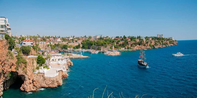 Antalya: Falez Cliffs & Waterfalls Boat Trip with Lunch - From Hotel Pickup to Antalya Bay Views