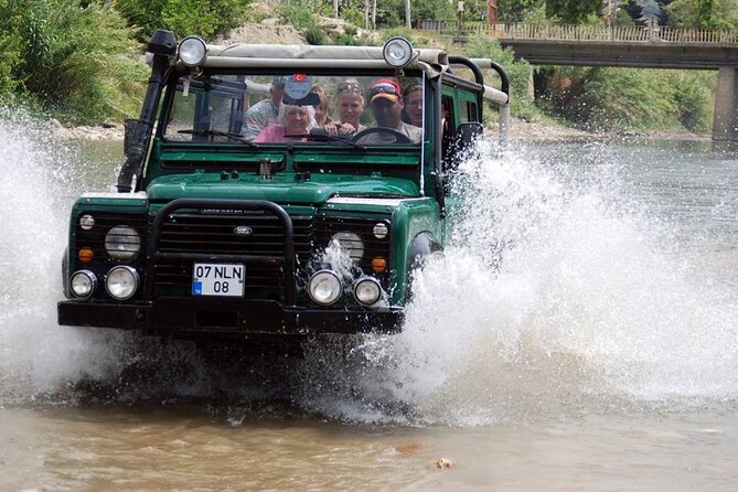 Antalya Family Combo Tour: Jeep, Rafting & Zipline with Lunch - Zipline crossing over the river: the high-point break