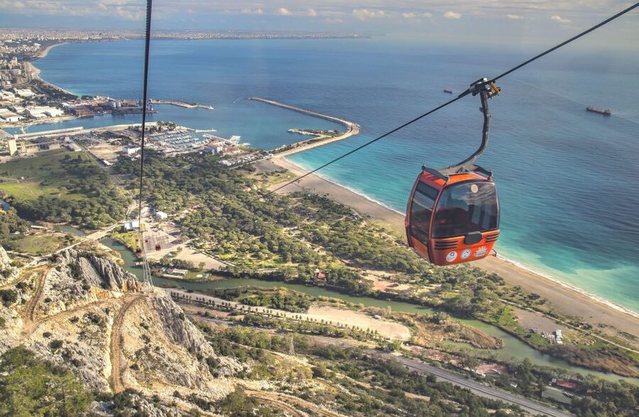Antalya/Kemer: Old City, Waterfalls, Olympos Cable Car, Boat - From your hotel to Antalya’s Old Town, with air-conditioned sanity