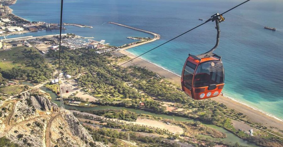 Antalya/Kemer: Old City, Waterfalls, Olympos Cable Car, Boat - Kaleici Old Town: Hadrianus Gate, the Fluted Minaret, and medieval timekeeping