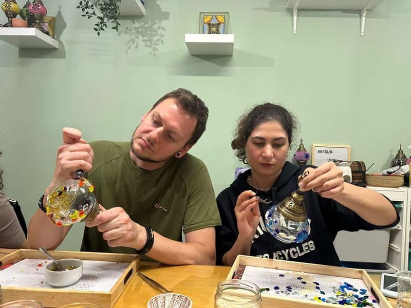 Antalya Old Town: Traditional Mosaic Lamp or Candle Workshop - What You Make Here: Mosaic Lamp or Candle Holder, With Real Turkish Materials