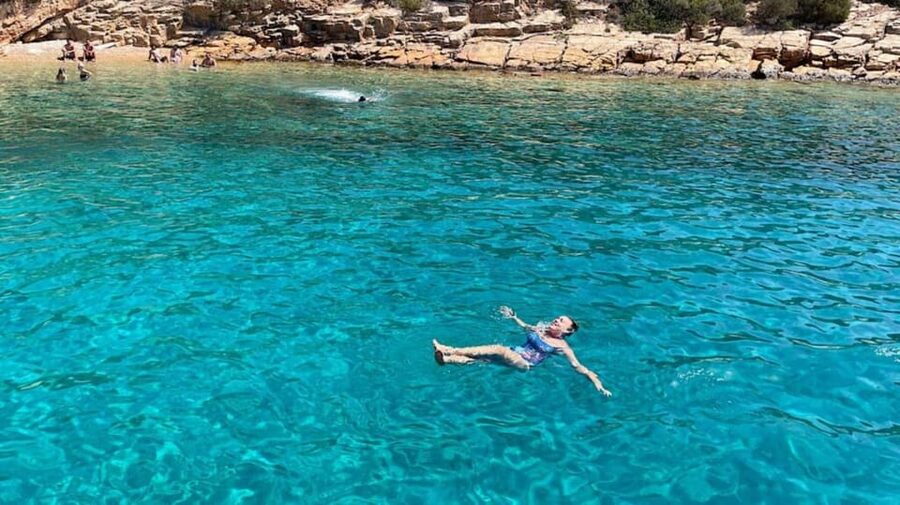 Bodrum Orak Island Boat Cruise with Lunch and Swimming - German Bay: Another calm swim stop without a big fuss