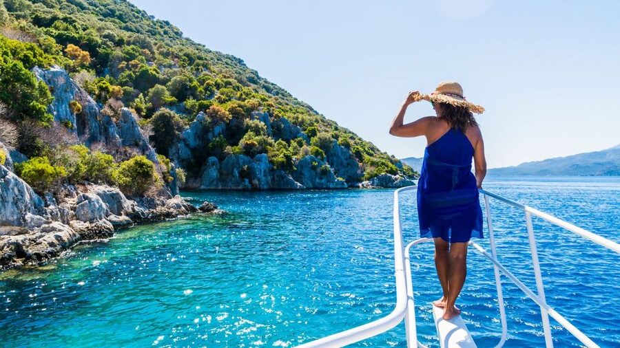 Bodrum: Orak Island Boat Tour with Swim Stops and Lunch - German Bay: the first swim stop that sets the water standard