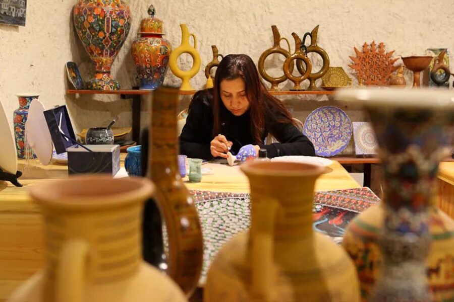 Cappadocia: Pottery Workshop - The tea and chat part: where the culture lesson actually happens