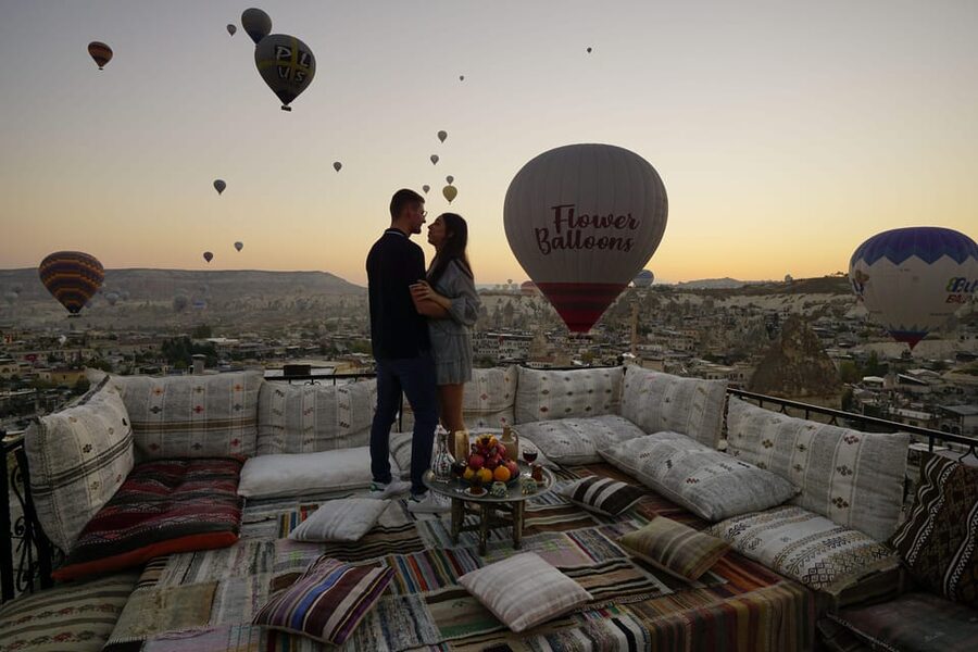 Cappadocia: Terrace Photo Spot With Balloon Flight View - Terrace styling details you will actually see in photos