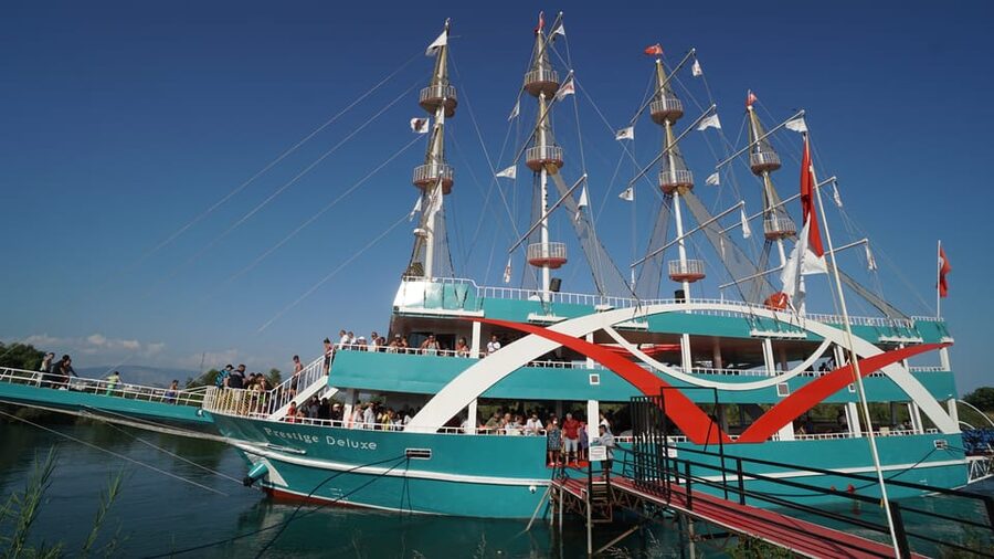 City of Side: Boat Tour on the Manavgat River w/ Bazaar Trip - Lunch onboard, fish or chicken with a buffet setup