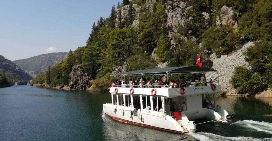 City of Side: Green Canyon Boat Tour with Lunch and Drinks - Swim breaks in turquoise water: when to pack smart