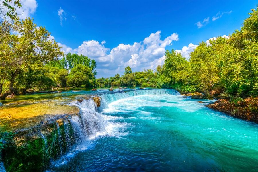 City of Side: Manavgat River Boat Lunch Cruise & Bazaar Tour - Manavgat River cruise with lunch on board, the main event