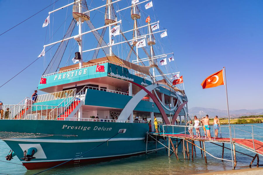 City of Side: Sightseeing Cruise w/ Swim Stops & Foam Party - Swim stop 2: Side’s ancient temple views from the water