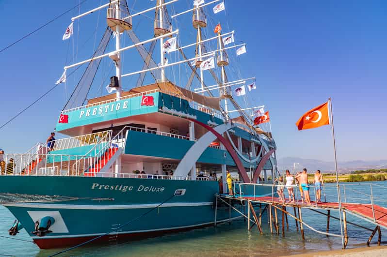 City of Side: Sightseeing Cruise w/ Swim Stops & Foam Party - Cruise route: river to sea, then toward the Side peninsula