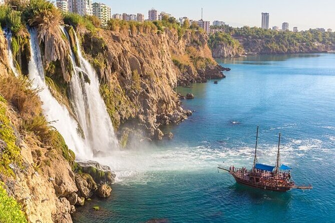 Duden Waterfall Boat Trip with Pickup, Lunch & Swimming Break - The Boat Route: Cave Stop, Small Waterfall, and Cove Time