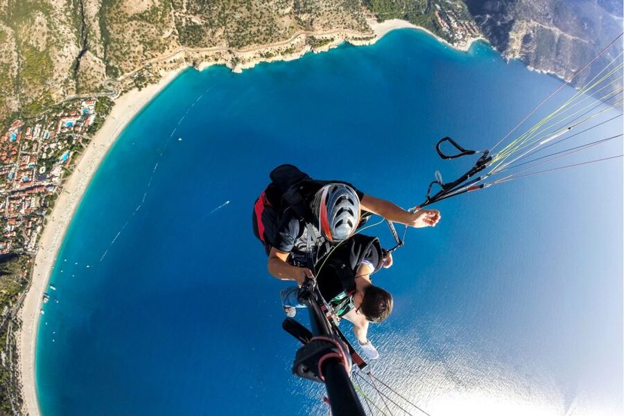 Fethiye: Blue Lagoon Tandem Paragliding w/Photos & Video - The launch and flight: what 6,500 to 10,000 feet feels like