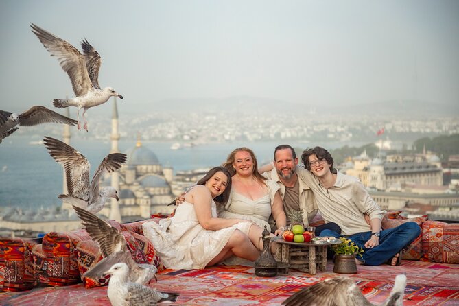 Flying Dress Photography on an Iconic Rooftop in Istanbul - What happens after you pose: tea or coffee, photo viewing, and selection