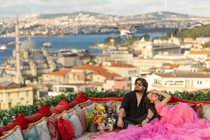 Flying Dress Photography on an Iconic Rooftop in Istanbul - Price and value, including the rooftop entrance fee and dress rental