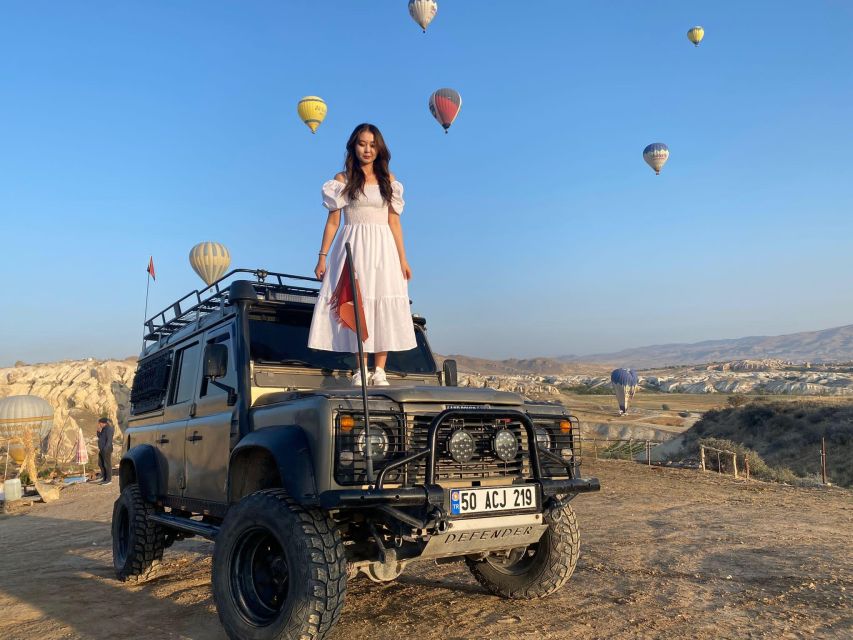 From Göreme: Cappadocia Jeep Safari Tour - Rose and Red Valley panoramas at sunset time