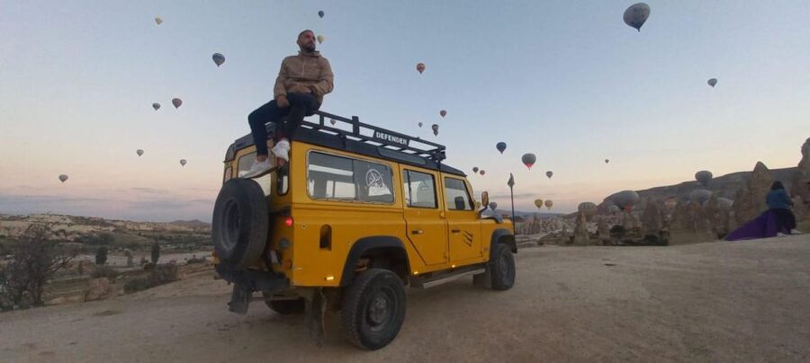 From Göreme/Ürgüp: Cappadocia Jeep Safari Sunrise or Sunset - Fairy Chimneys, Valleys, Caves, and Rock Formations