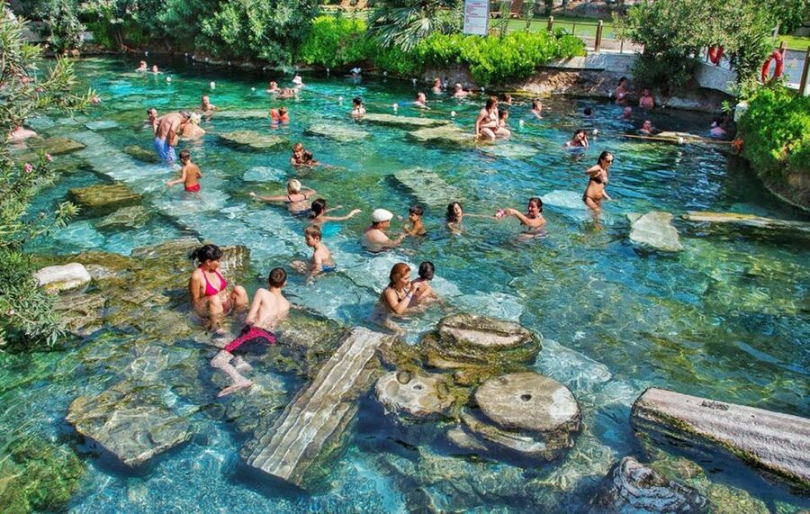 From Kusadasi and Selcuk: Pamukkale and Hiearapolis Tour - Sacred Pool and warm terraces: What the calcium actually means for you