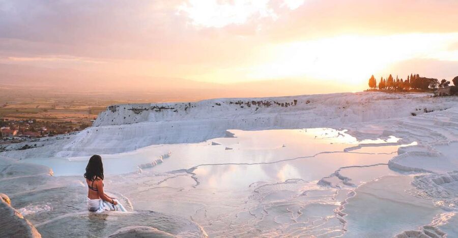 From Marmaris: Pamukkale Evening Tour with Transfer & Dinner - Cotton Castle After Hours: Travertines, Photos, and a More Manageable Crowd