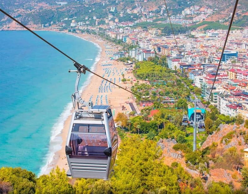 From Side/Alanya: Alanya City Tour w/Lunch, Boat & Cable Car - Cleopatra Beach and Damlataş Cave: Sands, Then Stalactites