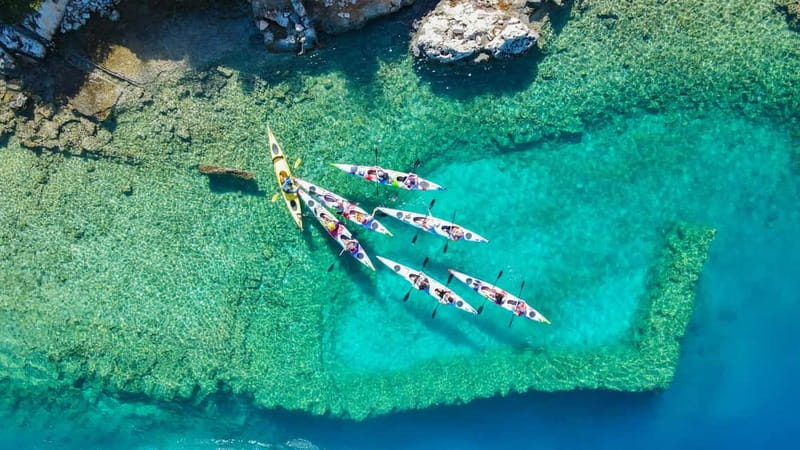 From Ucagiz: Kekova Sea Guided Kayaking Tour - The Sunken City of Kekova: kayaking where swimming is not allowed