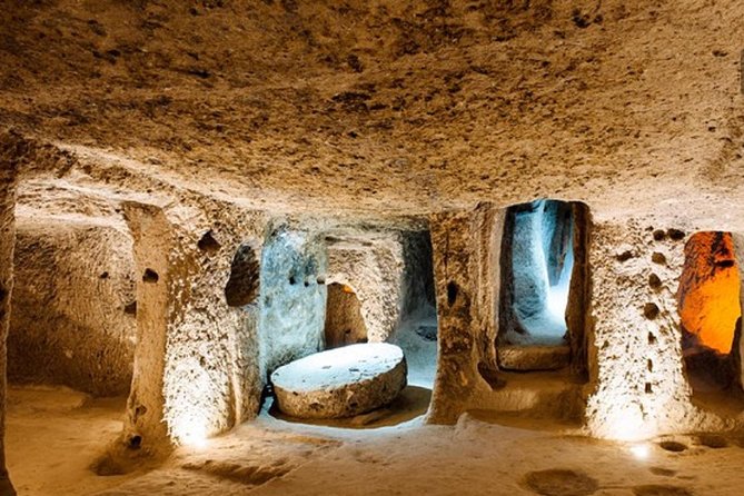 Full Day Cappadocia Tour( Red Tour + Underground City ) - Underground City at Ozkonak: low ceilings, ventilation, and survival math