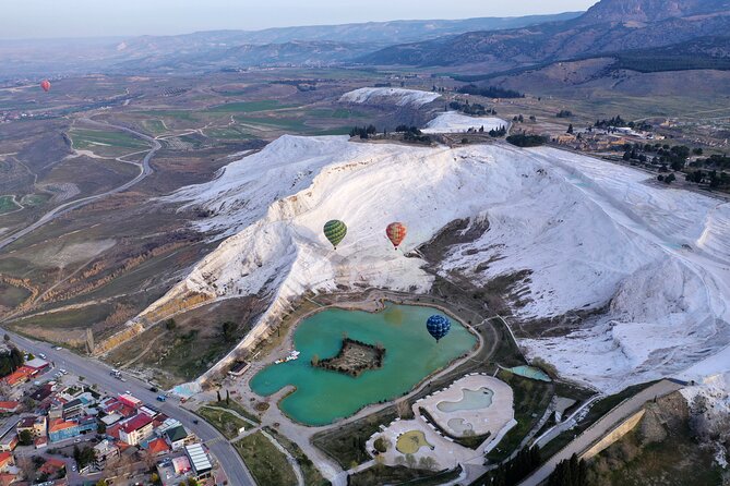 Full-Day Marmaris Pamukkale Tour With Hot Air Balloon Ride - Floating over Pamukkale and Hierapolis: the view is real, but the route can vary