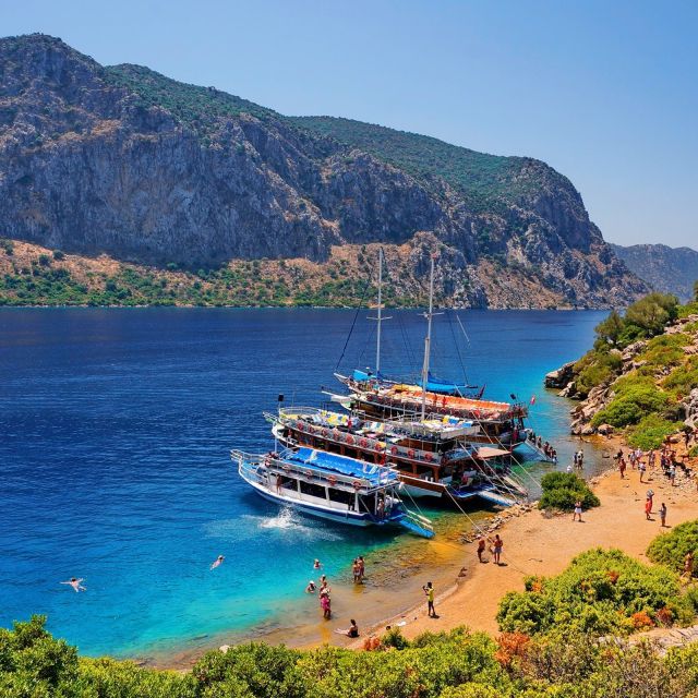 Gocek: 12 Islands Boat Trip - Bedri Rahmi Bay and spotting the big fish picture on a rock