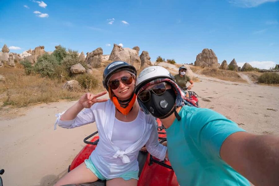 Göreme: Quad Safari through the Sword, Love & Rose Valleys - Hotel Pickup, Helmets, and Getting Started in Göreme