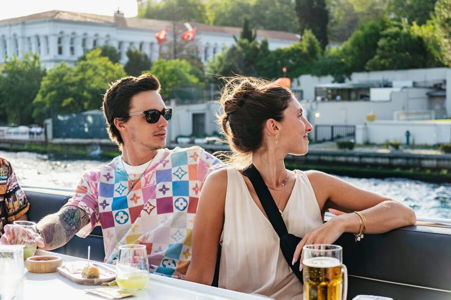 Istanbul: Bosphorus Sunset Cruise on a Luxury Yacht - Galataport Istanbul and the palaces of Dolmabahçe and Çırağan