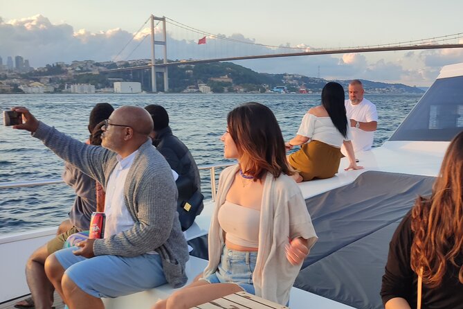 Istanbul Bosphorus Sunset Cruise on Luxury Yacht - The Bosphorus Bridge zone: history you can see moving