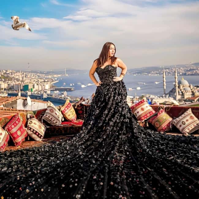 Istanbul: Flying Dress Photoshoot at Rooftop Terrace - Dress, entrance fees, and the real total cost