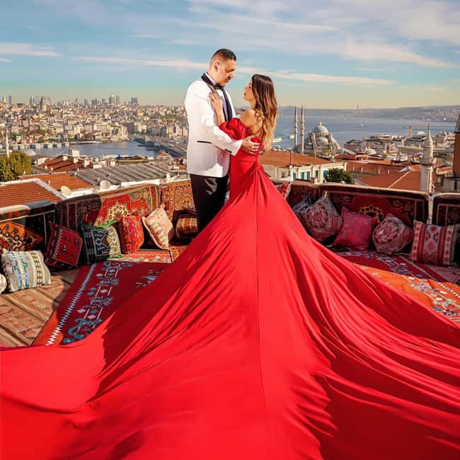 Istanbul: Flying Dress Photoshoot at Rooftop Terrace - Practical tips that make your rooftop photos look better