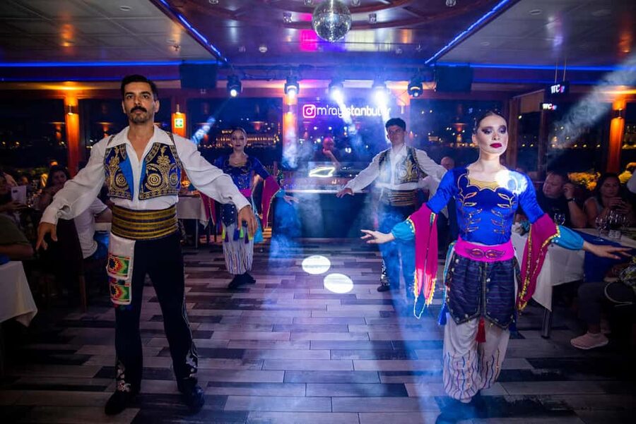 Istanbul: New Year's Eve Bosphorus Cruise Dinner & Party2027 - Live entertainment: folk dances, belly dance, and a DJ tracklist