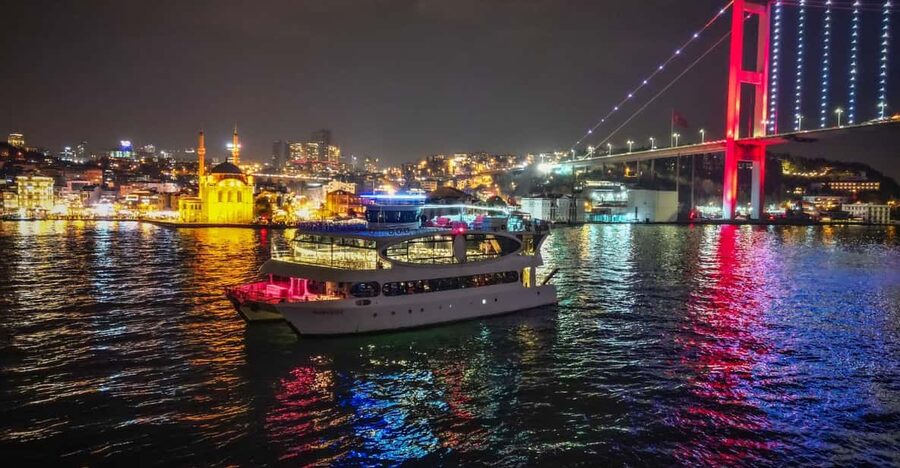Istanbul: New Year's Eve Bosphorus Cruise Dinner & Party2027 - Midnight fireworks and Champagne on the terrace