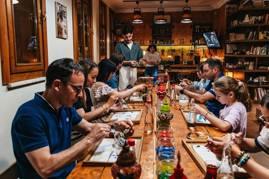 Istanbul:Original Turkish Mosaic Lamp Workshop w/ Snacks - Meeting at Merhaba Pastaneleri Sirkeci, Then Reaching the Workshop