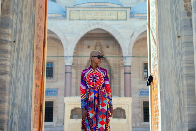 Istanbul Photoshoot at Top Spots - Blue Mosque Benches: Classic Views Without the Crowd Stress