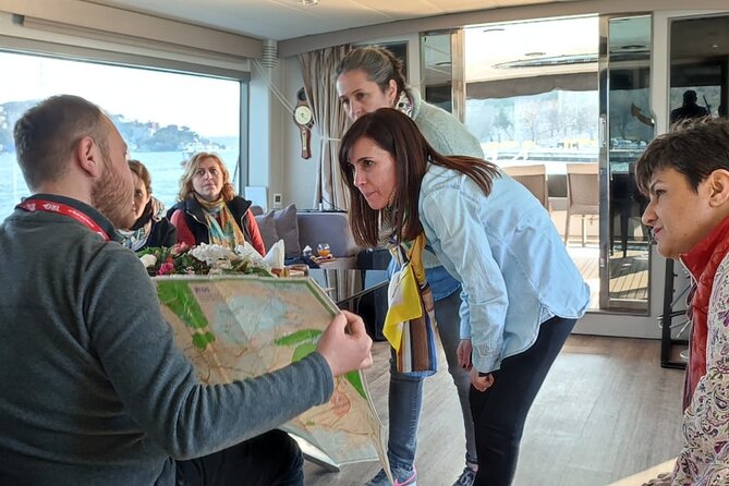Istanbul Sunset Cruise on Luxury Yacht - Guided Group Cruise - The small luxury yacht setup: comfort, drinks, and the guide audio reality